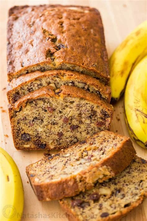 Sliced banana bread loaf